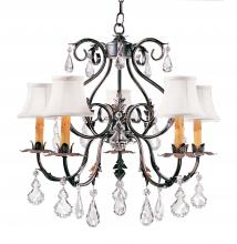 2nd Avenue Designs White 120420 - 24" Wide Chantilly 5 Light Chandelier