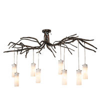 2nd Avenue Designs White 200150 - 70" Long Winter Solstice Cilindro 8 Light Chandelier