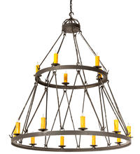 2nd Avenue Designs White 204942 - 60" Wide Lakeshore 15 Light Two Tier Chandelier