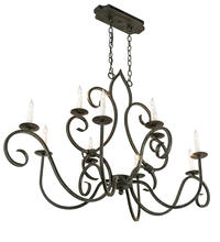 2nd Avenue Designs White 210724 - 48" Long Clifton Oval 10 Light Chandelier