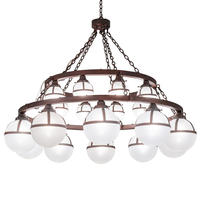 2nd Avenue Designs White 230704 - 60" Wide Bola Tavern 20 Light Two Tier Chandelier