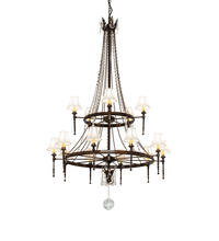 2nd Avenue Designs White 236985 - 48" Wide Amaury 15 Light Two Tier Chandelier