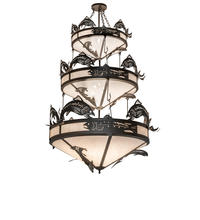 2nd Avenue Designs White 240759 - 58" Wide Catch of the Day Trout Three Tier Chandelier