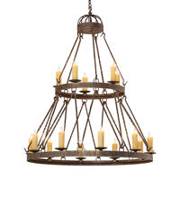 2nd Avenue Designs White 243691 - 48" Wide Lakeshore 15 Light Two Tier Chandelier