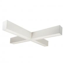 Nora NLUD-X334W - "X" Shaped L-Line LED Indirect/Direct Linear, 6028lm / Selectable CCT, White finish