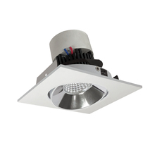 Nora NPR-4SC30XCMPW - 4" Pearl LED Square Adjustable Cone Retrofit, 1000lm / 12W, 3000K, Specular Clear Reflector /