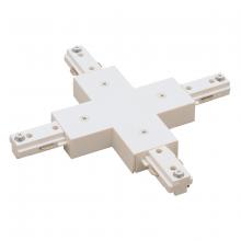 Nora NT-2315W - X Connector, 2 Circuit Track, Right Polarity, White
