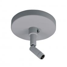 Nora NT-349S - Sloped Ceiling Adapter, 1 or 2 Circuit Track, Silver