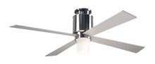 Modern Fan Co. LAP-FM-BN-50-WH-552-002 - Lapa Flush Fan; Bright Nickel Finish; 50" White Blades; 17W LED; Fan Speed and Light Control (3-