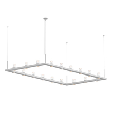 Sonneman 20QWR48B - 4' x 8' Rectangle LED Pendant with Clear w/Cone Uplight Trim