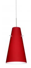 Besa Lighting 1JT-4124RM-LED-SN - Besa Cierro LED Pendant Ruby Matte Satin Nickel 1x9W LED