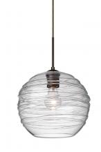 Besa Lighting 1JT-462761-BR - Besa Wave 10 Pendant Bronze Clear 1x60W Medium Base