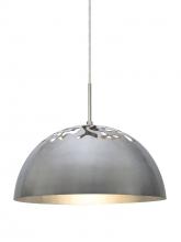 Besa Lighting 1JT-GORDY-SN - Besa Gordy Pendant, Satin Nickel Finish, 1x60W Medium Base