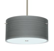 Besa Lighting 1KT-4008TN-LED-SN - Besa Tamburo 16 Pendant Titan Satin Nickel 3x11W LED