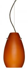 Besa Lighting 1KX-412680-BR - Besa Pera 9 Cable Pendant Amber Matte Bronze 1x100W Medium Base