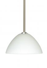 Besa Lighting 1TT-420107-SN - Besa Tessa Stem Pendant Satin Nickel White 1x75W Medium Base