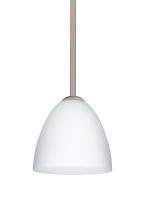 Besa Lighting 1TT-447007-SN - Besa Vila Stem Pendant Satin Nickel Opal Matte 1x60W Medium Base