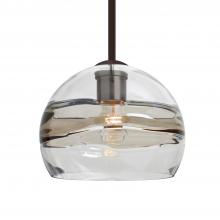 Besa Lighting 1TT-SPIR8SC-BR - Besa Spirit 8 Pendant, Smoke/Clear, Bronze Finish, 1x60W Medium Base