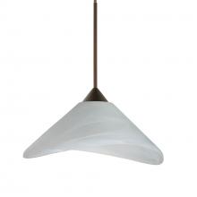 Besa Lighting 1XT-191352-BR - Besa Pendant Hoppi Bronze Marble 1x50W Halogen