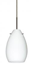 Besa Lighting 1BC-171307-LED-BR - Besa Pendant Pera 6 Bronze Opal Matte 1x5W LED
