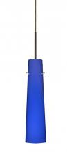 Besa Lighting 1BC-5674CM-LED-BR - Besa Camino Pendant Bronze Cobalt Blue Matte 1x5W LED