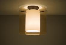 Besa Lighting 1KM-G18407-LED-BR - Besa Ceiling Pahu 12 Bronze Transparent Armagnac/Opal 1x11W LED