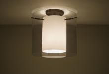 Besa Lighting 1KM-S18407-LED-BR - Besa Ceiling Pahu 12 Bronze Transparent Smoke/Opal 1x11W LED