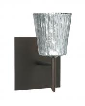 Besa Lighting 1SW-5125SF-LED-BR-SQ - Besa Wall With SQ Canopy Nico 4 Bronze Stone Silver Foil 1x5W LED