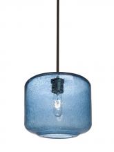 Besa Lighting 1TT-NILES10BL-BR - Besa Niles 10 Pendant, Blue Bubble, Bronze Finish, 1x60W Medium Base T10