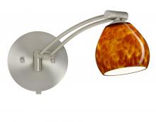 Besa Lighting 1WW-560518-SN - Besa Wall Tay Tay Satin Nickel Amber Cloud 1x50W Halogen Gy6.35