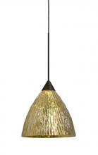 Besa Lighting 1XC-EVEGS-LED-BR - Besa, Eve Cord Pendant, Stone Gold Foil, Bronze Finish, 1x5W LED