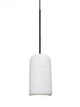 Besa Lighting 1XC-GLIDEWH-LED-BR - Besa Glide Cord Pendant, White, Bronze Finish, 1x2W LED