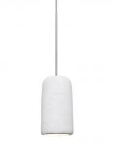 Besa Lighting 1XT-GLIDEWH-LED-SN - Besa Glide Cord Pendant, White, Satin Nickel Finish, 1x2W LED