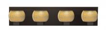 Besa Lighting 4WF-KENOGD-BR - Besa, Keno Vanity, Gold Sand, Bronze Finish, 4x60W Halogen