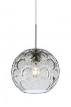 Besa Lighting J-BOMYCL-SN - Besa Bombay Pendant For Multiport Canopy, Clear, Satin Nickel Finish, 1x60W Medium Ba