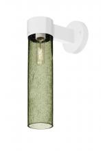 Besa Lighting JUNI16MS-WALL-WH - Besa, Juni 16 Outdoor Sconce, Moss Bubble, White Finish, 1x60W Medium Base