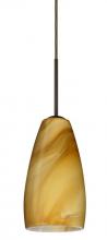 Besa Lighting B-1509HN-LED-BR - Besa Chrissy Pendant For Multiport Canopy Bronze Honey 1x9W LED