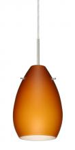 Besa Lighting B-171380-SN - Besa Pendant for Multiport Canopy Pera 6 Satin Nickel Amber Matte 1x50W Candelabra