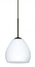 Besa Lighting B-412207-LED-BR - Besa Bolla LED Pendant For Multiport Canopy Opal Matte Bronze 1x9W LED