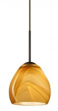 Besa Lighting B-4122HN-HAL-BR - Besa Bolla Pendant For Multiport Canopy Bronze Honey 1x40W G9