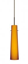 Besa Lighting B-567480-BR - Besa Camino Pendant For Multiport Canopy Bronze Amber Matte 1x40W Halogen