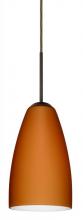 Besa Lighting J-151180-BR - Besa Riva 9 Pendant For Multiport Canopy Bronze Amber Matte 1x75W Medium Base