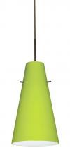 Besa Lighting J-412435-LED-BR - Besa Cierro Pendant For Multiport Canopy Bronze Chartreuse 1x9W LED