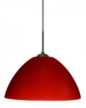 Besa Lighting 1JC-420131-LED-BR - Besa Tessa LED Pendant Red Matte Bronze 1x9W LED