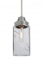Besa Lighting J-BLINKCL-SN - Besa, Blink Cord Pendant For Multiport Canopy, Clear, Satin Nickel Finish, 1x60W Medi