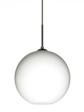 Besa Lighting J-COCO1207-LED-BR - Besa Coco 12 Pendant For Multiport Canopy, Opal Matte, Bronze Finish, 1x9W LED