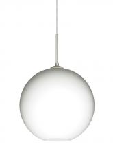 Besa Lighting J-COCO1207-SN - Besa Coco 12 Pendant For Multiport Canopy, Opal Matte, Satin Nickel Finish, 1x60W Med