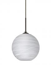 Besa Lighting J-COCO860-LED-BR - Besa Coco 8 Pendant For Multiport Canopy, Cocoon, Bronze Finish, 1x9W LED
