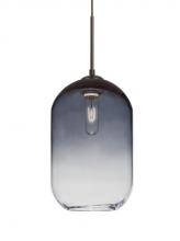 Besa Lighting J-OMEGA12ST-BR - Besa, Omega 12 Cord Pendant For Multiport Canopies,Steel/Clear, Bronze Finish, 1x60W