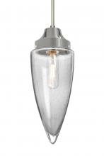 Besa Lighting J-SULUCL-SN - Besa, Sulu Cord Pendant For Multiport Canopy, Clear Bubble, Satin Nickel Finish, 1x60